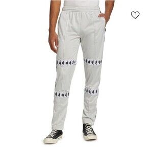 Kappa Sweatpants Mens Medium Logo Soccer Joggers Monochrome